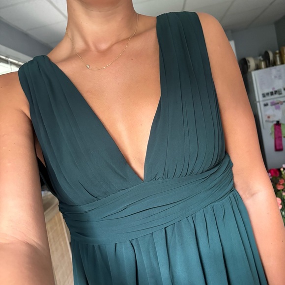 Lulu’s | Size S | Hunter Green Evening Gown Wedding Dress - Picture 3 of 7